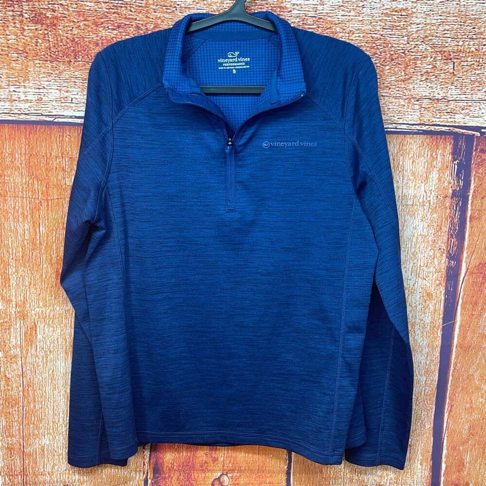 Vineyard Vines Performance Blue 1/4 Quarter Zip Pullover Sweater Men's XL